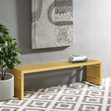 Gridiron Large Stainless Steel Bench