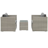 Repose 3 Piece Outdoor Patio Sectional Set