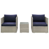 Repose 3 Piece Outdoor Patio Sectional Set