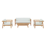 Bayport 4 Piece Outdoor Patio Teak Set