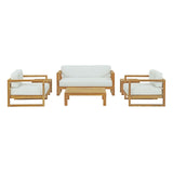 Upland 6 Piece Outdoor Patio Teak Set