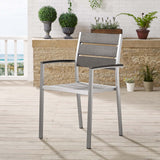 Shore Outdoor Patio Aluminum Dining Armchair