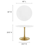 Lippa 40" Round Wood Dining Table