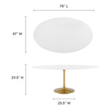 Lippa 78" Oval Wood Dining Table