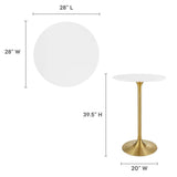 Lippa 28" Round Wood Top Bar Table