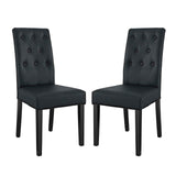 Confer Dining Side Chair Vinyl Set of 2