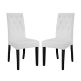 Confer Dining Side Chair Vinyl Set of 2