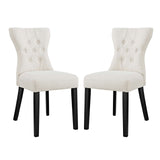 Silhouette Dining Side Chairs Upholstered Fabric Set of 2