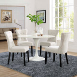 Silhouette Dining Side Chairs Upholstered Fabric Set of 4