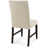 Promulgate Biscuit Tufted Upholstered Fabric Dining Chair Set of 2