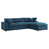 Commix Down Filled Overstuffed 4 Piece Sectional Sofa Set