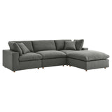 Commix Down Filled Overstuffed 4 Piece Sectional Sofa Set