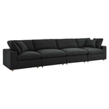 Commix Down Filled Overstuffed 4 Piece Sectional Sofa Set