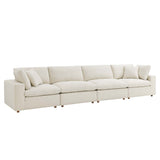 Commix Down Filled Overstuffed 4 Piece Sectional Sofa Set