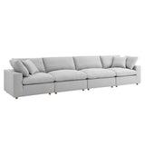 Commix Down Filled Overstuffed 4 Piece Sectional Sofa Set