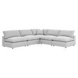 Commix Down Filled Overstuffed 5-Piece Armless Sectional Sofa