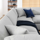 Commix Down Filled Overstuffed 6 Piece Sectional Sofa Set