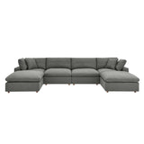 Commix Down Filled Overstuffed 6-Piece Sectional Sofa