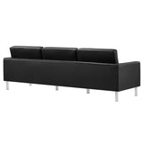 Loft Tufted Vegan Leather Sofa