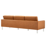 Loft Tufted Vegan Leather Sofa