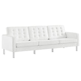 Loft Tufted Vegan Leather Sofa