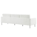 Loft Tufted Vegan Leather Sofa