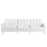 Loft Tufted Vegan Leather Sofa