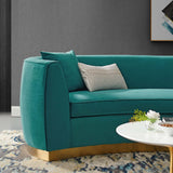 Resolute Curved Performance Velvet Sofa