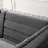 Ingenuity Channel Tufted Performance Velvet Sofa