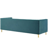 Delight Tufted Button Performance Velvet Sofa