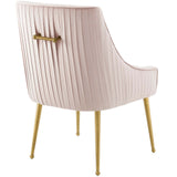 Discern Pleated Back Upholstered Performance Velvet Dining Chair