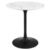 Lippa 28" Round Artificial Marble Dining Table