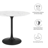 Lippa 36" Round Artificial Marble Dining Table