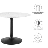 Lippa 40" Round Artificial Marble Dining Table