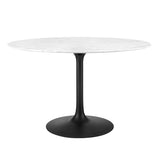 Lippa 48" Round Artificial Marble Dining Table