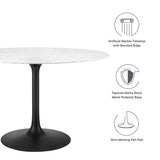 Lippa 48" Round Artificial Marble Dining Table