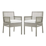 Aura Dining Armchair Outdoor Patio Wicker Rattan Set of 2