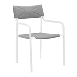 Raleigh Stackable Outdoor Patio Aluminum Dining Armchair