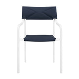 Raleigh Stackable Outdoor Patio Aluminum Dining Armchair