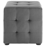 Contour Tufted Cube Performance Velvet Ottoman