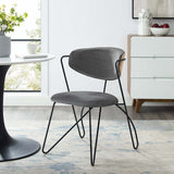 Prevail Black Frame Dining and Accent Performance Velvet Chair