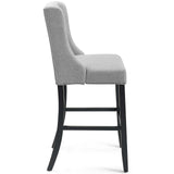 Baronet Tufted Button Upholstered Fabric Bar Stool