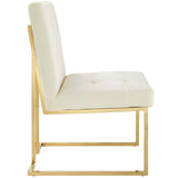 Privy Gold Stainless Steel Performance Velvet Dining Chair