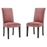 Parcel Performance Velvet Dining Side Chairs - Set of 2