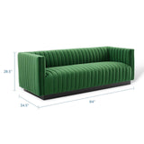 Conjure Channel Tufted Velvet Sofa