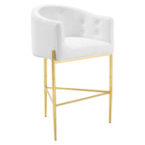 Savour Tufted Performance Velvet Bar Stool