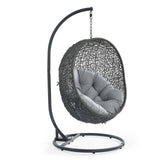 Hide Outdoor Patio Sunbrella� Swing Chair With Stand