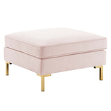 Ardent Performance Velvet Ottoman