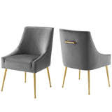 Discern Upholstered Performance Velvet Dining Chair Set of 2