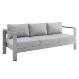 Shore Sunbrella� Fabric Aluminum Outdoor Patio Sofa